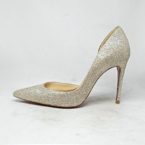 Christian Louboutin Glitter Heels - Gold
